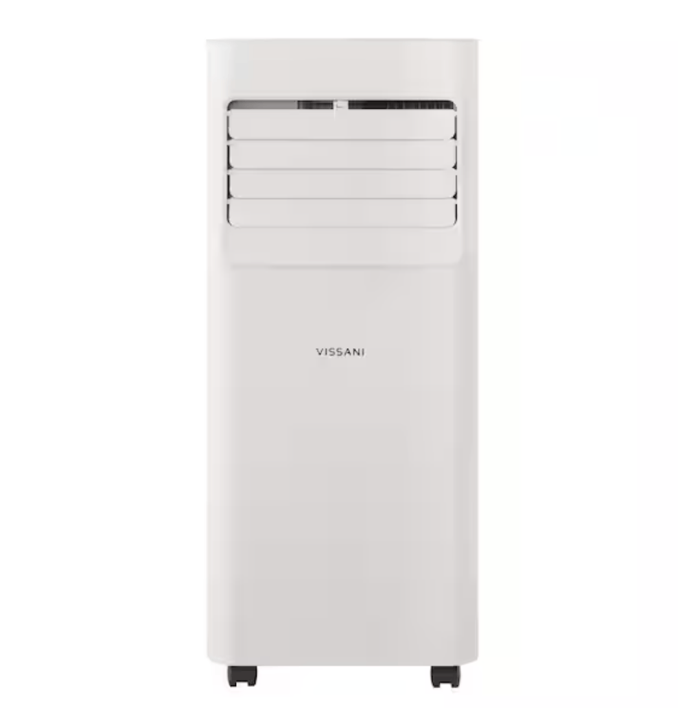 Vissani 5000 BTU 115V 3-in-1 Portable Air Conditioner with Dehumidifier and Remote for Rooms up to 150 sq. ft., White - Certified Refurbished