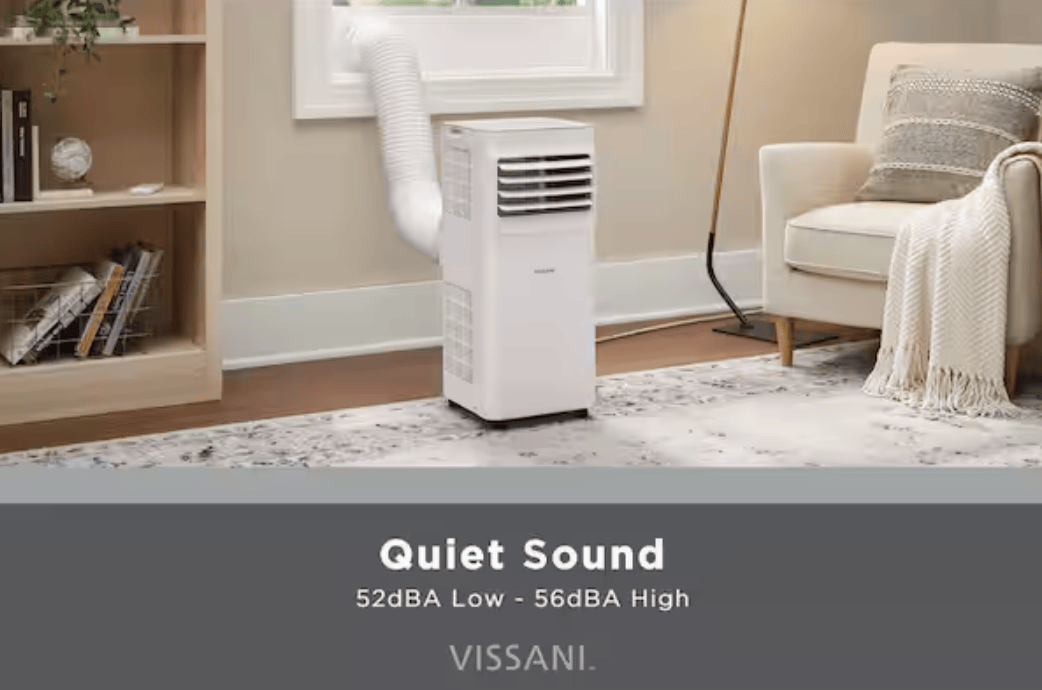 Vissani 5000 BTU 115V 3-in-1 Portable Air Conditioner with Dehumidifier and Remote for Rooms up to 150 sq. ft., White - Certified Refurbished