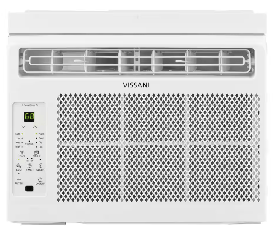 Vissani 5000 BTU 115V Window Air Conditioner for 150 sq. ft. Rooms, White - Certified Refurbished
