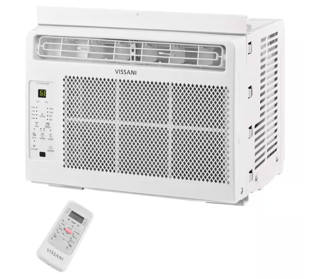 Vissani 5000 BTU 115V Window Air Conditioner for 150 sq. ft. Rooms, White - Certified Refurbished