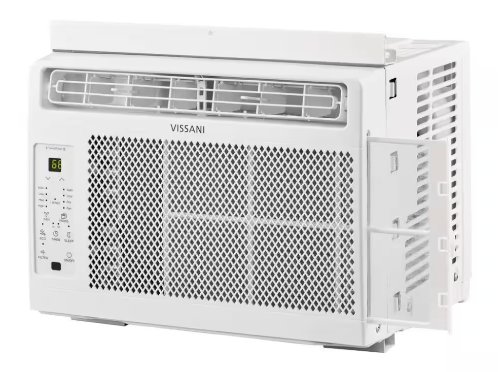 Vissani 5000 BTU 115V Window Air Conditioner for 150 sq. ft. Rooms, White - Certified Refurbished