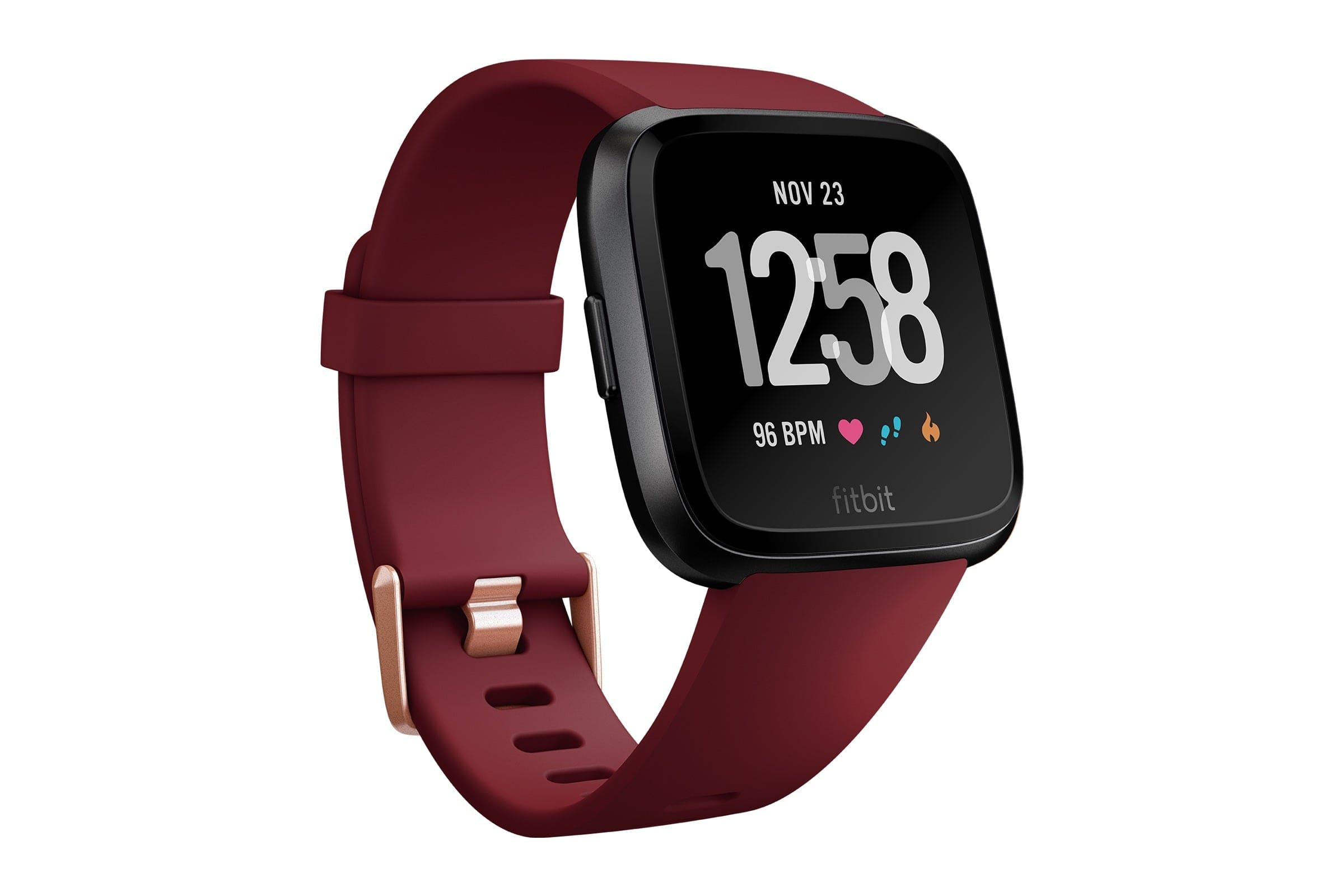 Fitbit Versa Smart Watch, Red Aluminium, One Size - Certified Refurbished