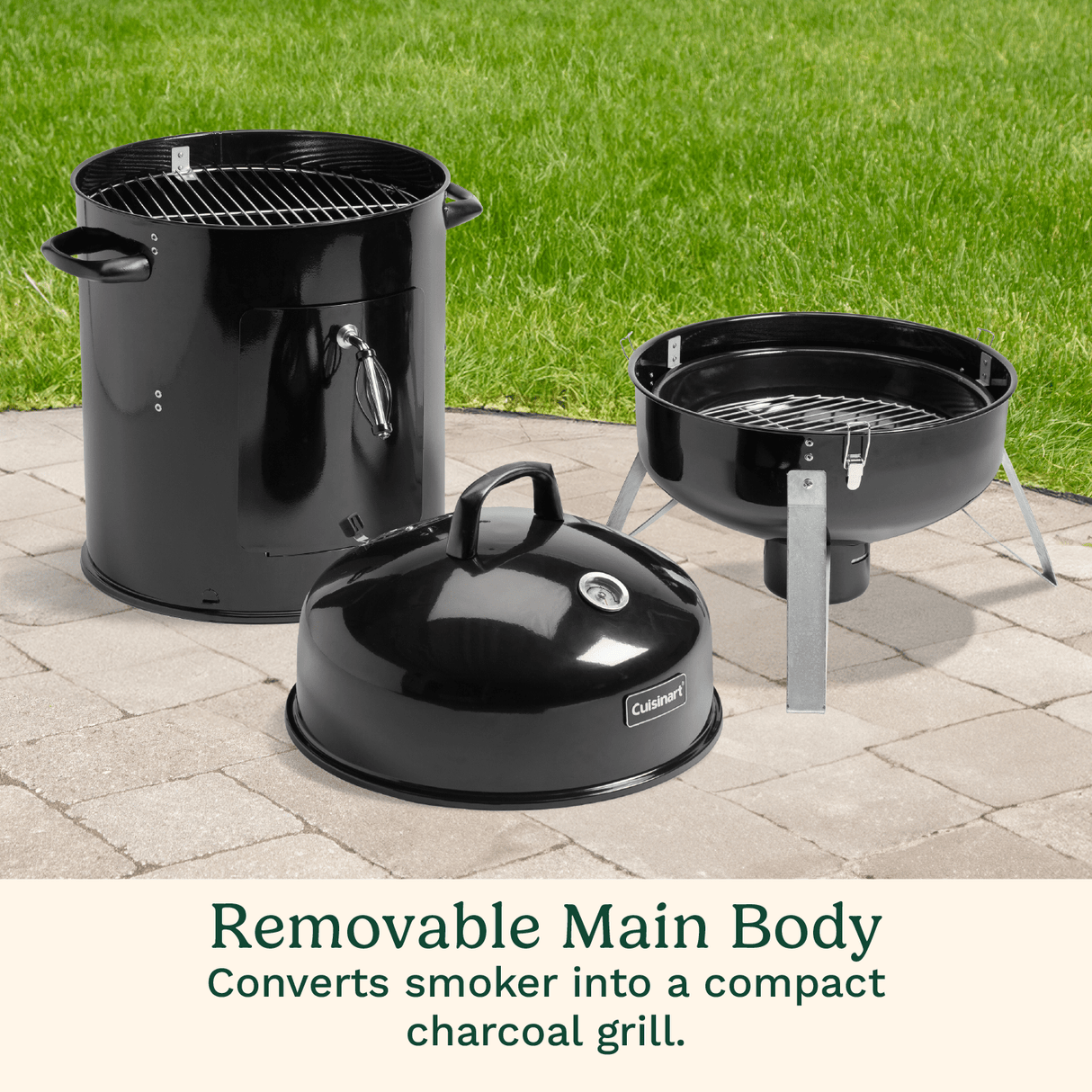 Cuisinart 18" Vertical Charcoal Smoker, Black