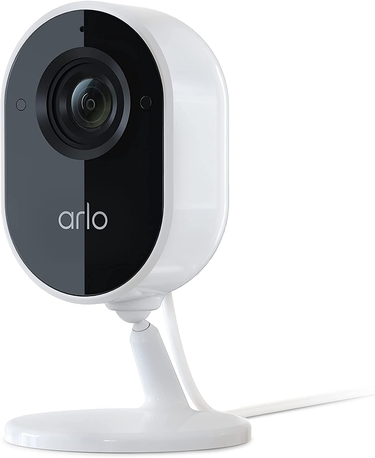 Arlo Essential 1080p Night Vision, 2 Way Audio, Wired Indoor Smart Camera, White - Certified Refurbished