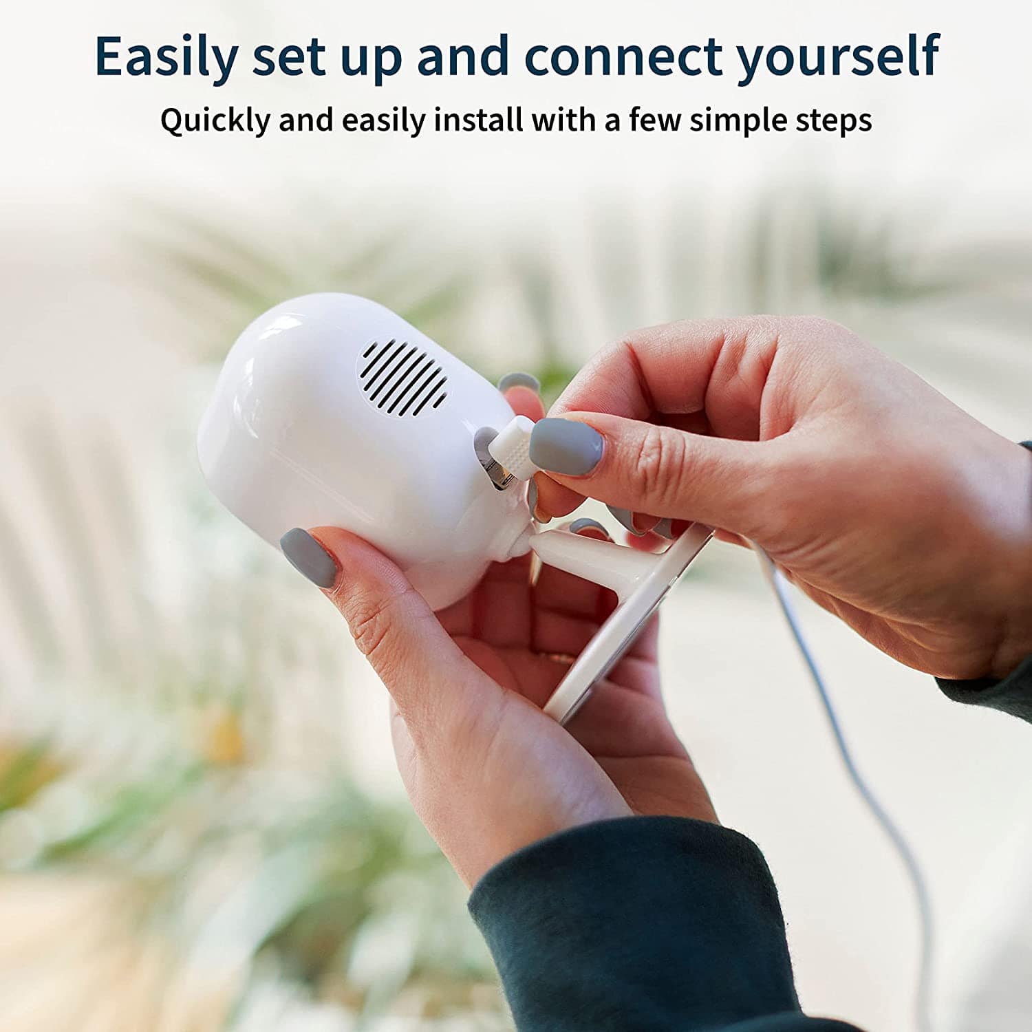 Arlo Essential 1080p Night Vision, 2 Way Audio, Wired Indoor Smart Camera, White - Certified Refurbished