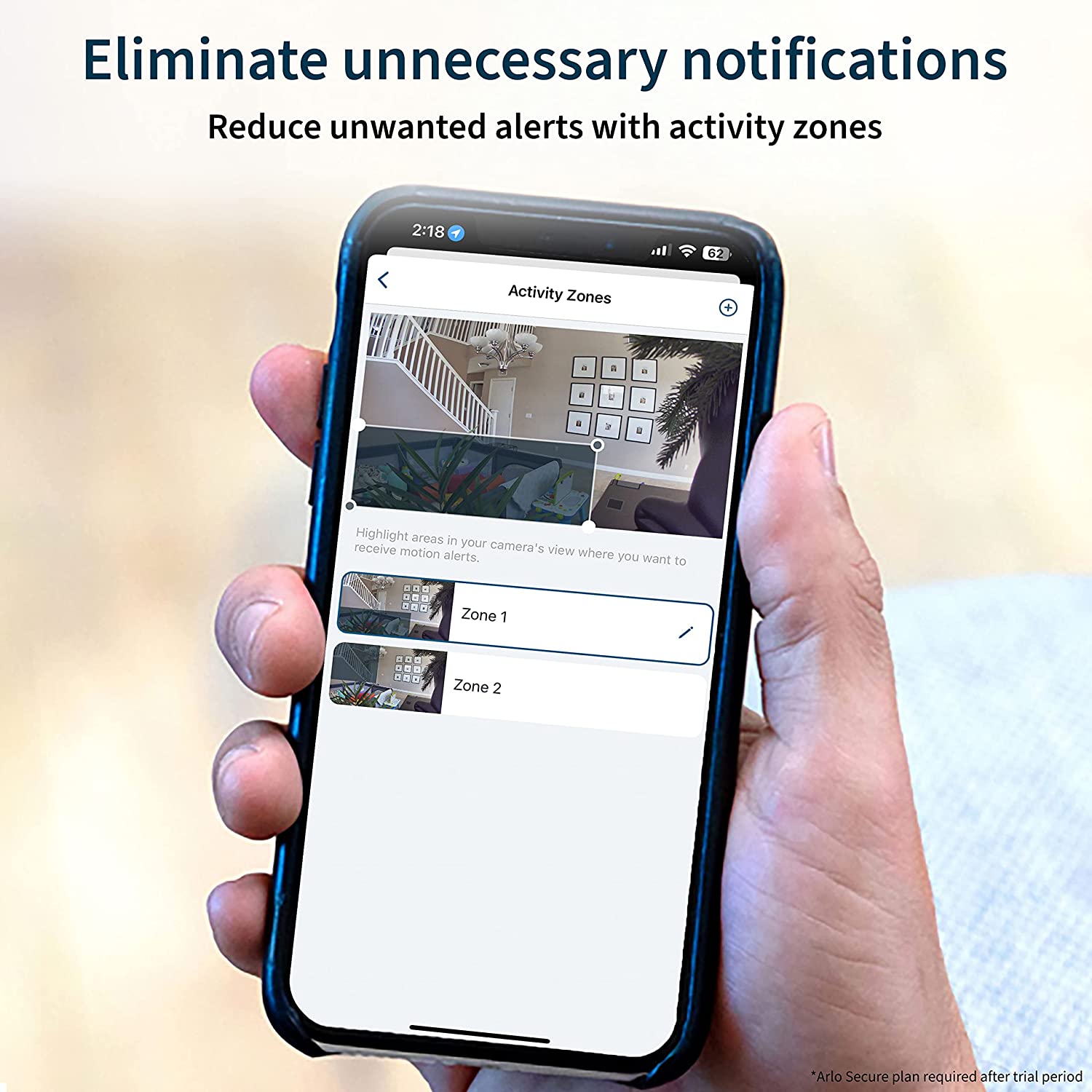 Arlo Essential 1080p Night Vision, 2 Way Audio, Wired Indoor Smart Camera, White - Certified Refurbished