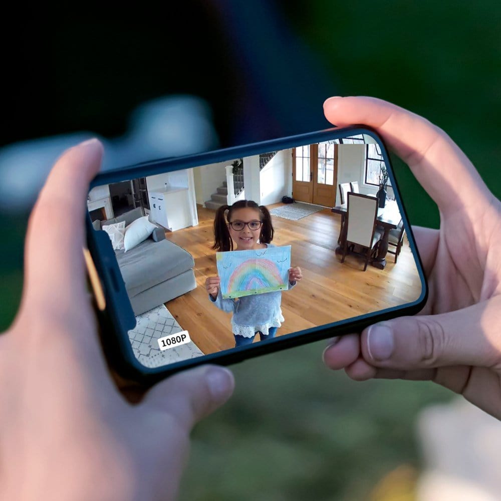 Arlo Essential 1080p Night Vision, 2-Way Audio, Siren, Wireless Security Indoor Camera, Black - Certified Refurbished