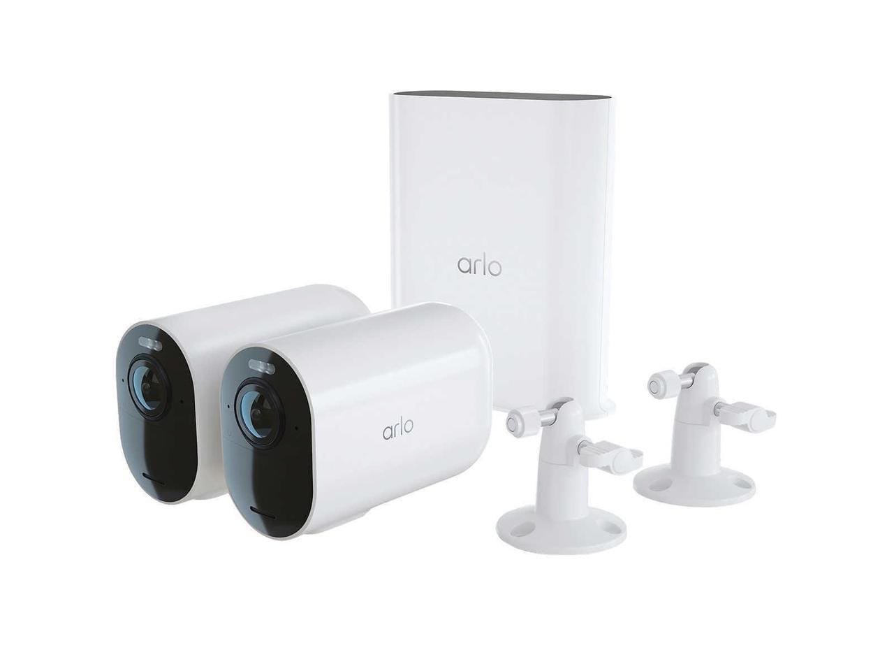 Arlo Ultra 2 XL Wire-Free 2 Spotlight 4K Cameras with Mount and Base Station - Certified Refurbished