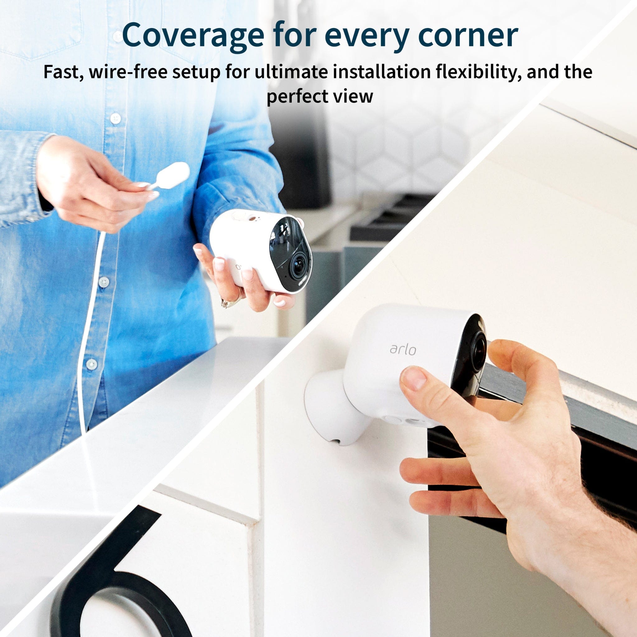 Arlo Ultra 2 XL Wire-Free 2 Spotlight 4K Cameras with Mount and Base Station - Certified Refurbished