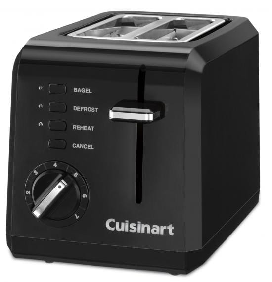 Cuisinart 2 Slice Compact Plastic Toaster, Black