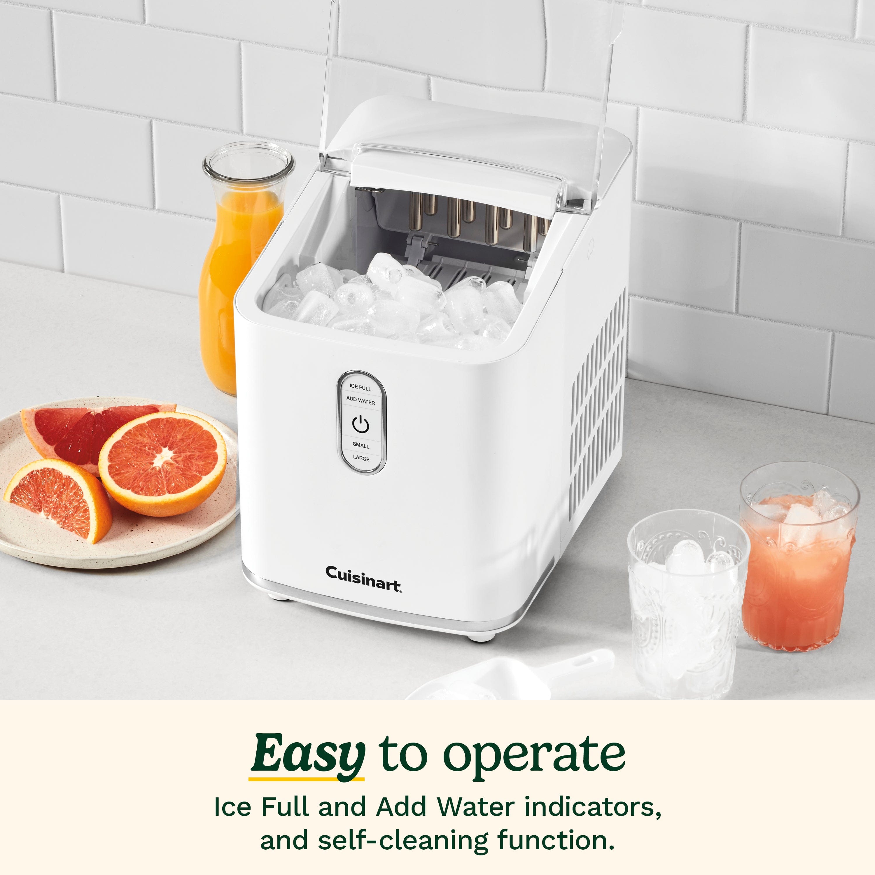 Cuisinart Compact Bullet Ice Cube Maker, White