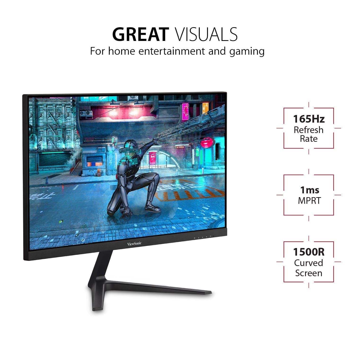 ViewSonic 24" 165Hz Full HD Gaming Monitor - Certified Refurbished