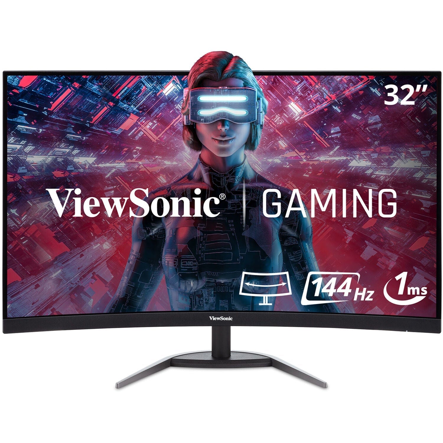ViewSonic 32" 16:9 Curved FreeSync 144 Hz QHD VA Gaming Monitor - Certified Refurbished
