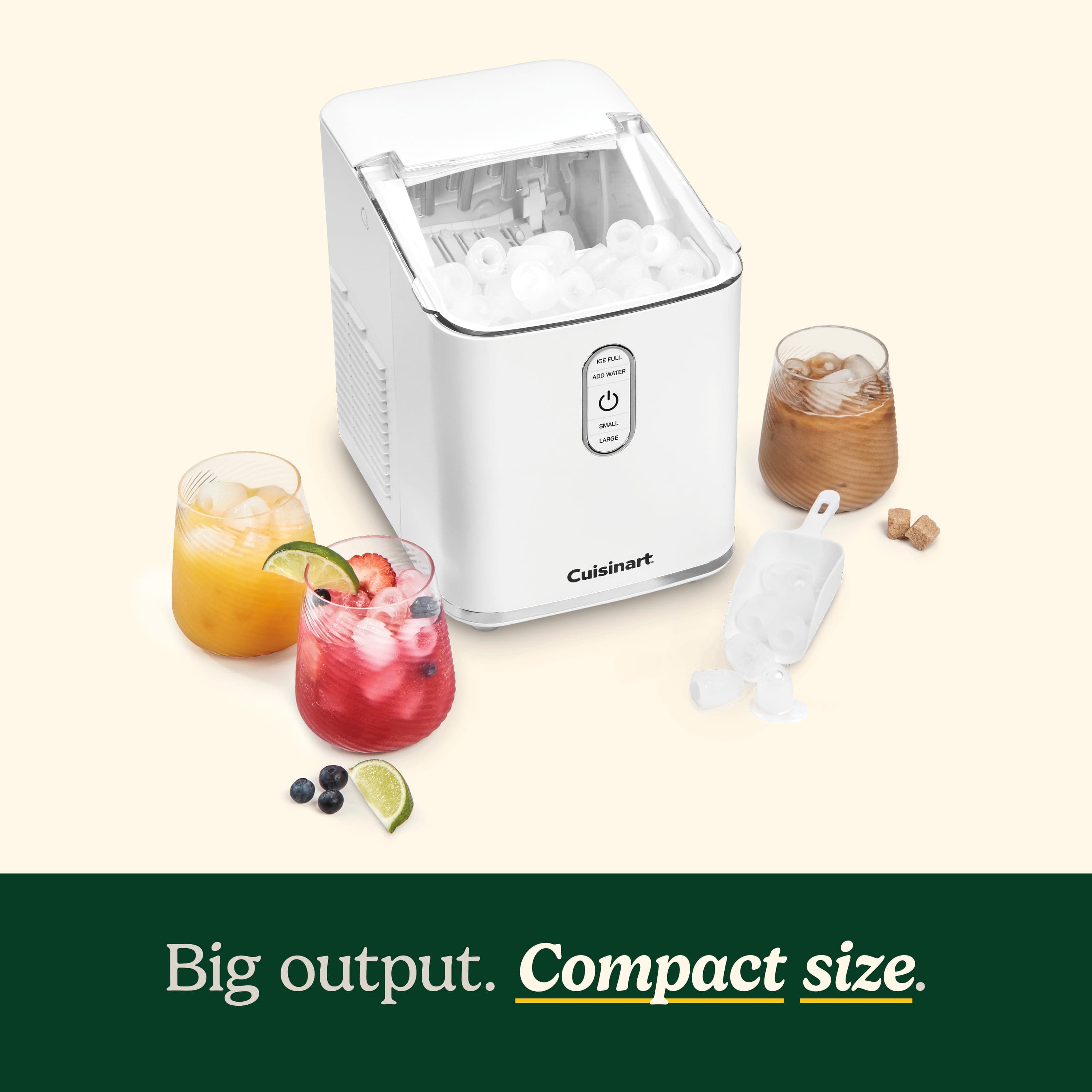 Cuisinart Compact Bullet Ice Cube Maker, White