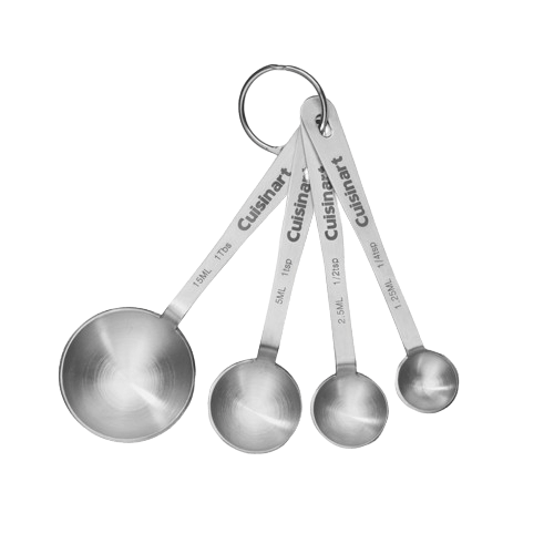 Cuisinart Stainless Steel Measuring Spoons, Silver