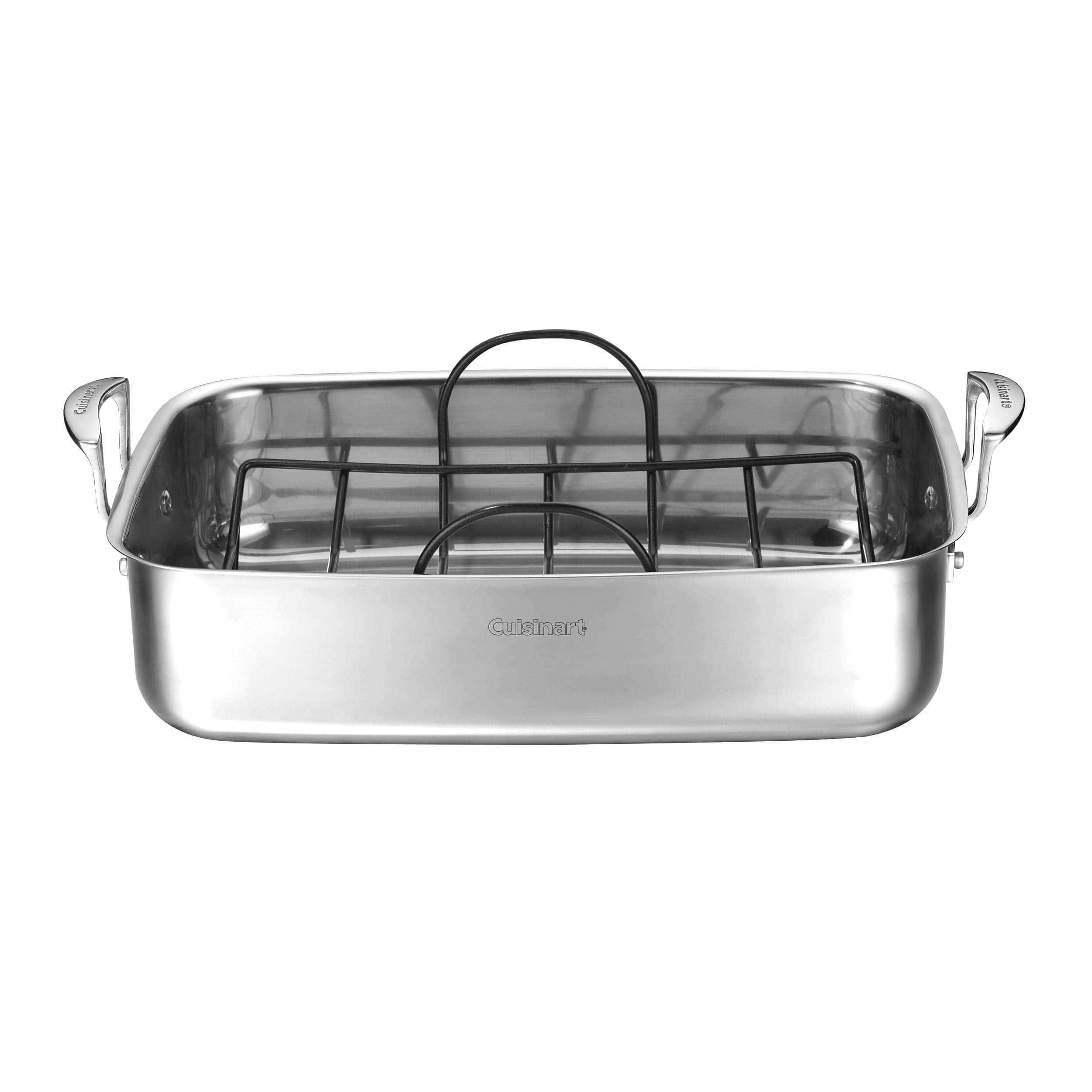 Cuisinart 15" Stainless Steel Roaster with Non-Stick Rack, Silver