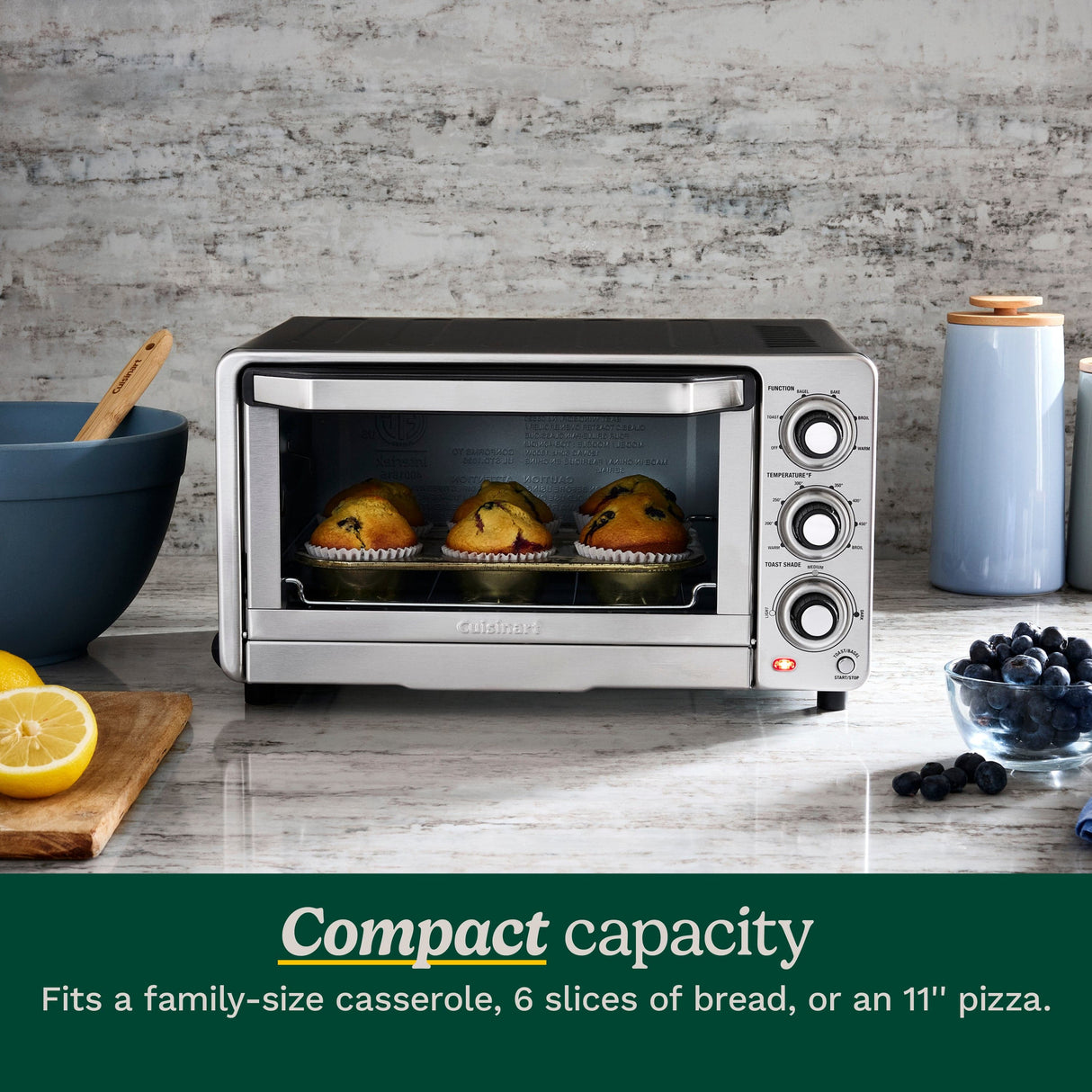 Cuisinart Custom Classic Toaster Oven Broiler, Silver