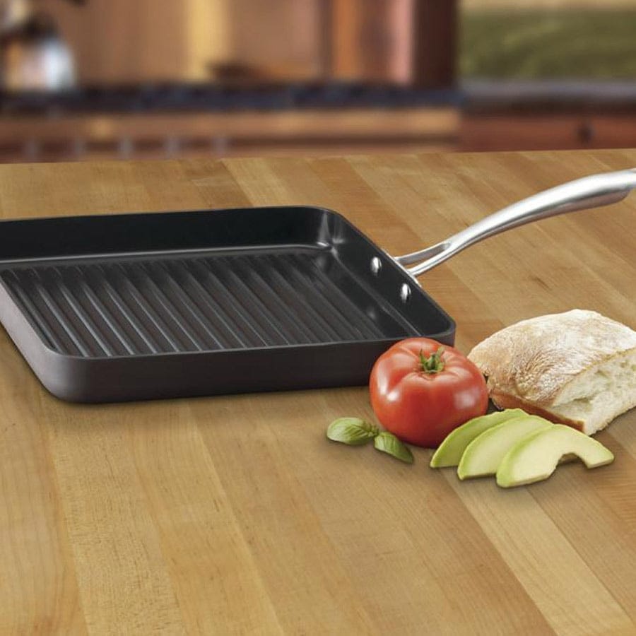 Cuisinart GreenGourmet® Hard Anodized 11" Grill Pan, Black