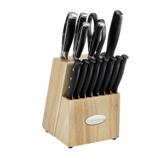 Cuisinart Nitrogen 15 Piece Cutlery Knife Block Set, Black