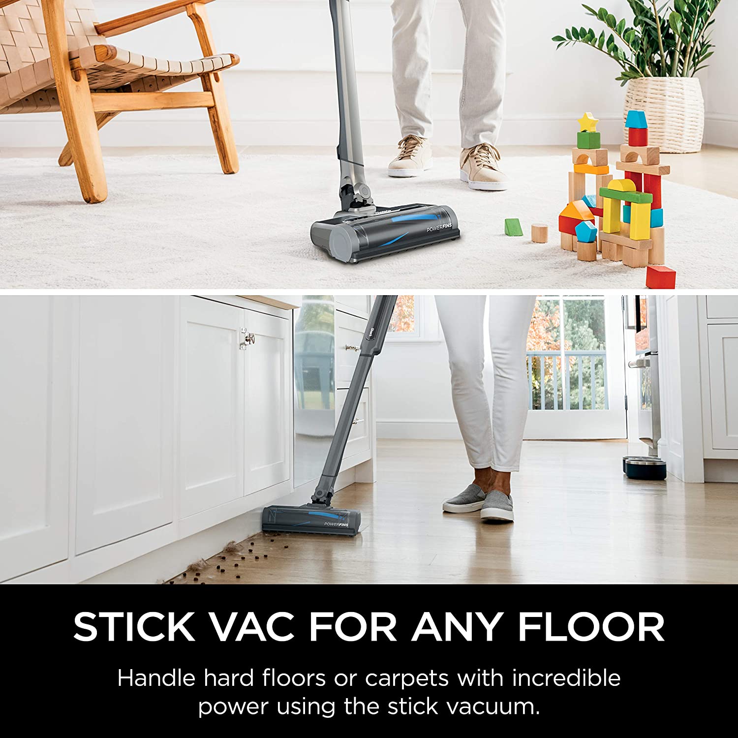 Shark WANDVAC System Ultra-Lightweight Powerful Cordless Stick Vacuum with Charging Dock Gray
