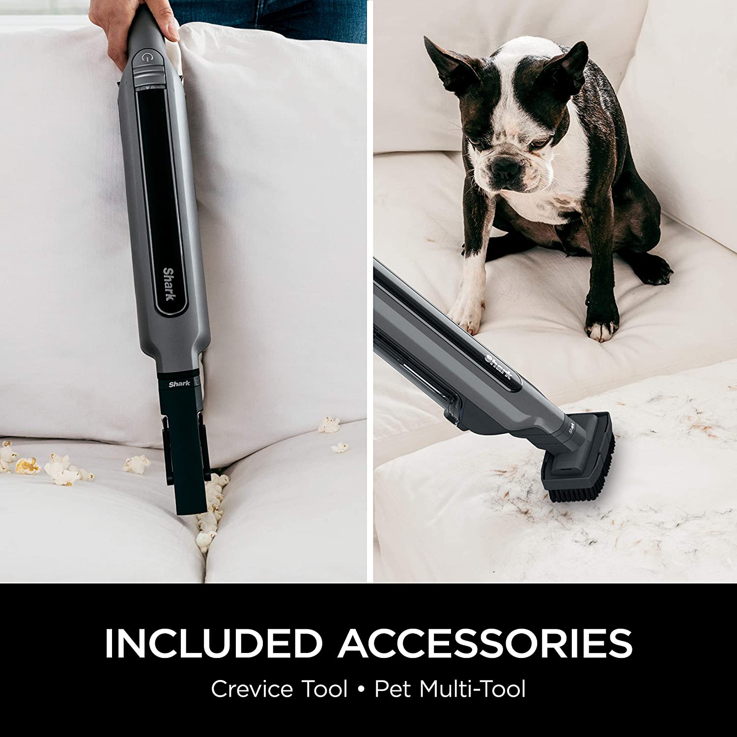 Shark WANDVAC System Ultra-Lightweight Powerful Cordless Stick Vacuum with Charging Dock Gray