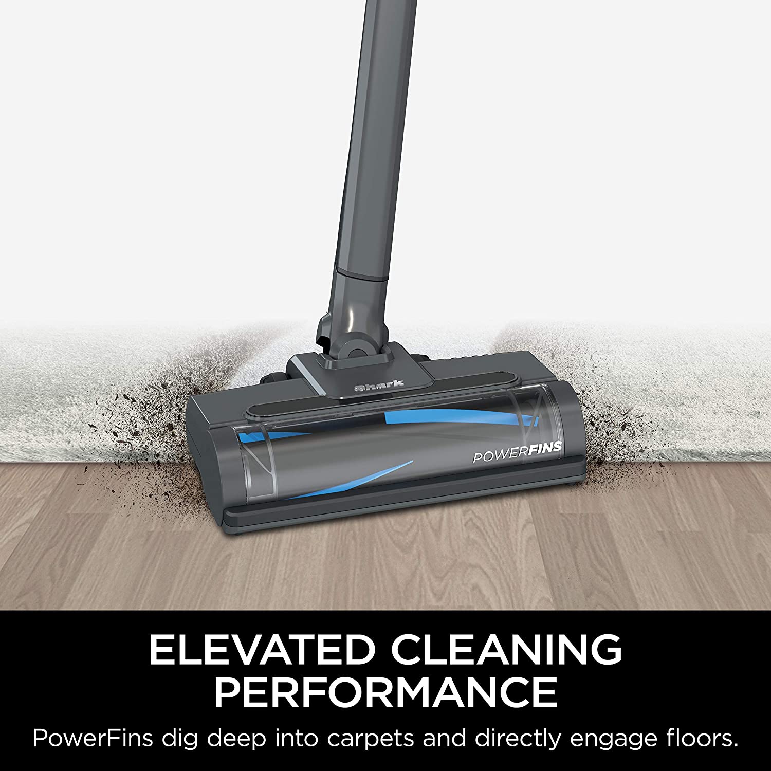 Shark WANDVAC System Ultra-Lightweight Powerful Cordless Stick Vacuum with Charging Dock Gray