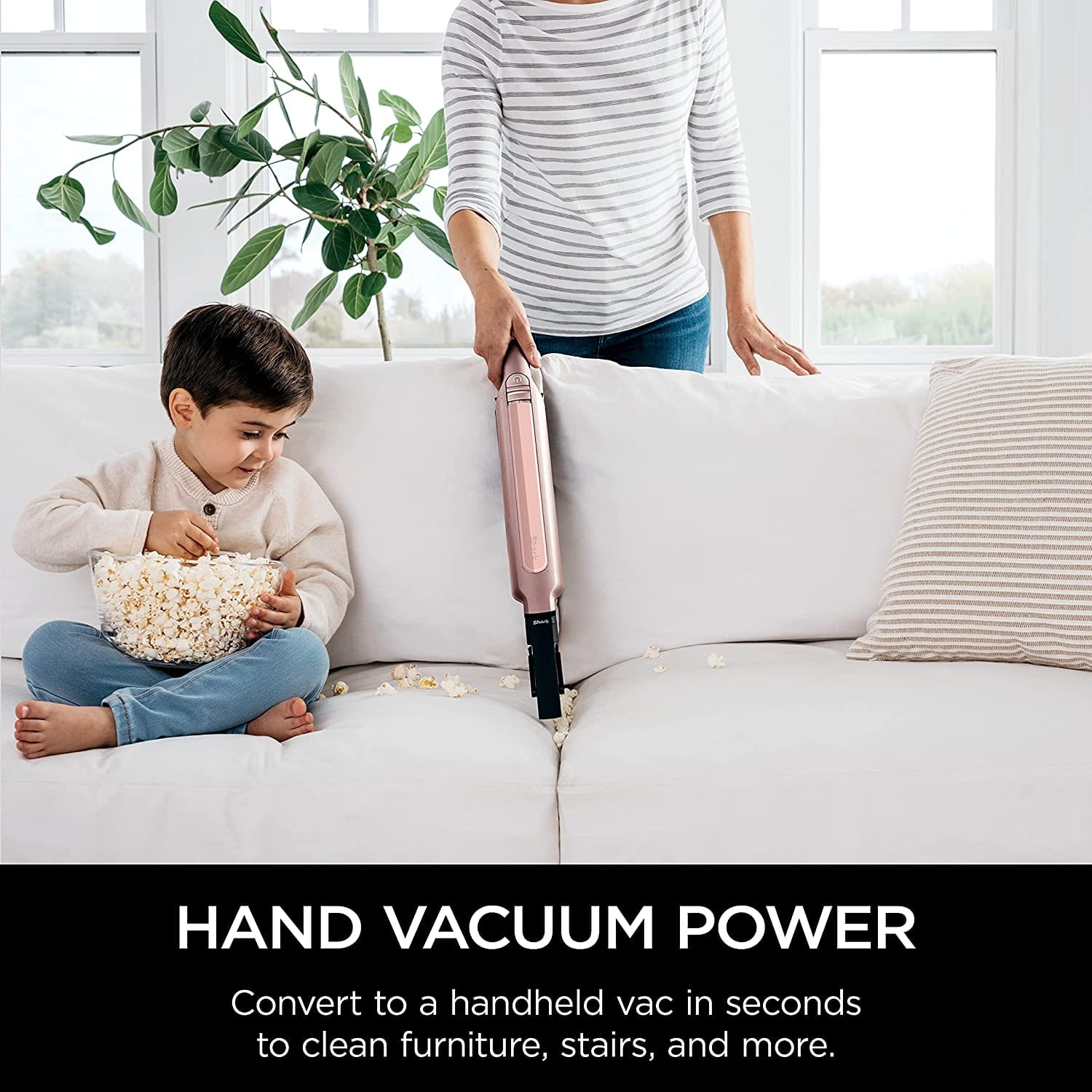 Shark Wandvac Ultra-Lightweight Powerful Cordless Stick Vacuum, Mauve