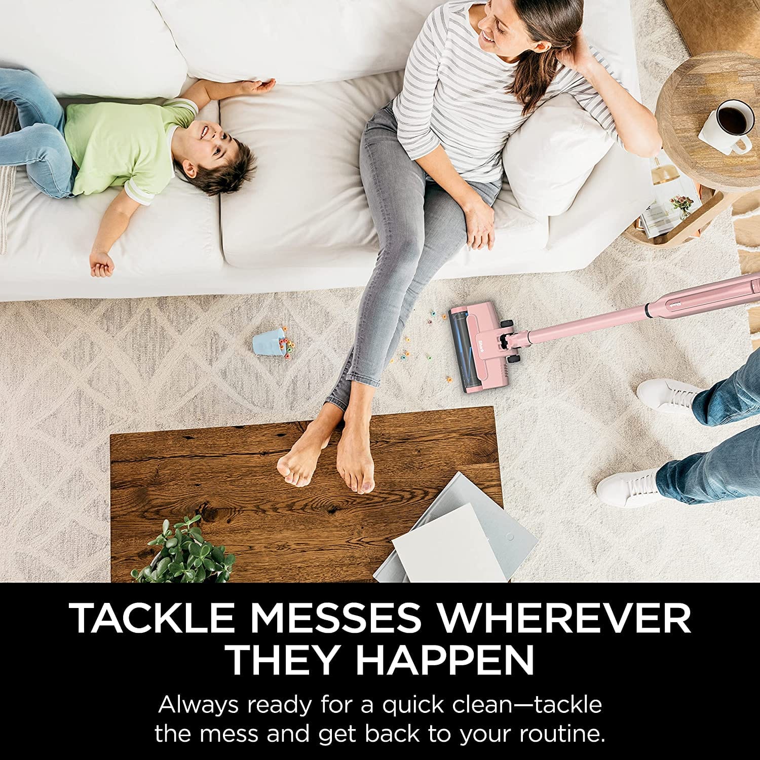 Shark Wandvac Ultra-Lightweight Powerful Cordless Stick Vacuum, Mauve