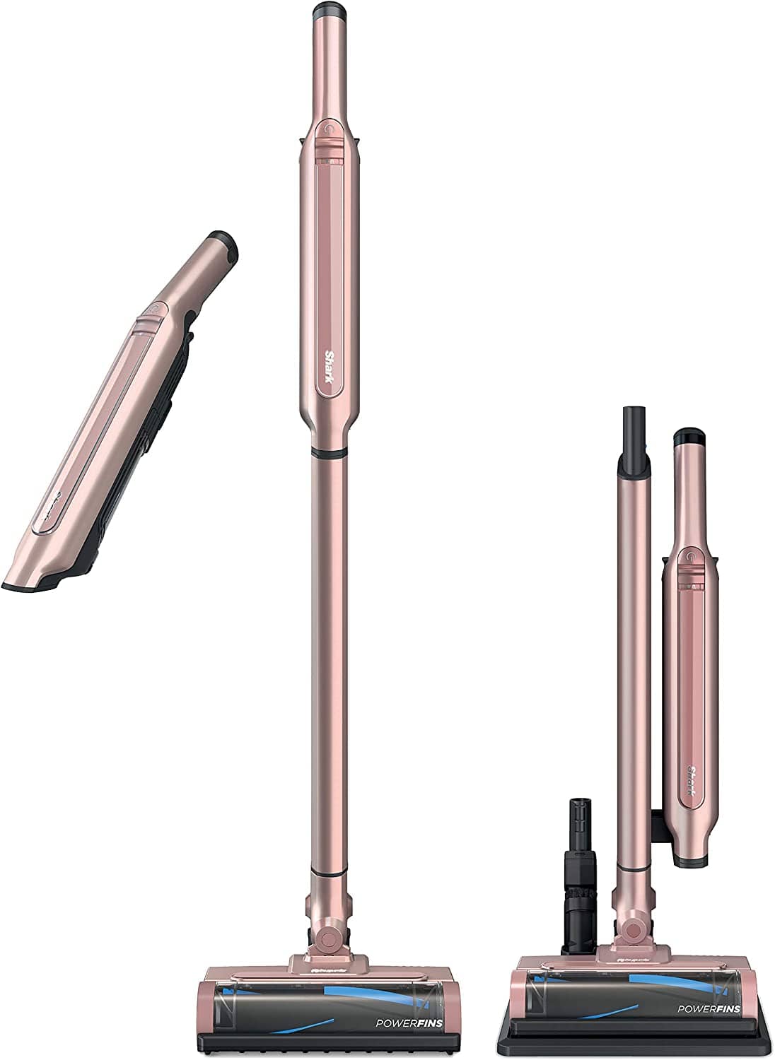 Shark Cordless Stick Vacuum with Charging Dock, Rose Gold - Open Box