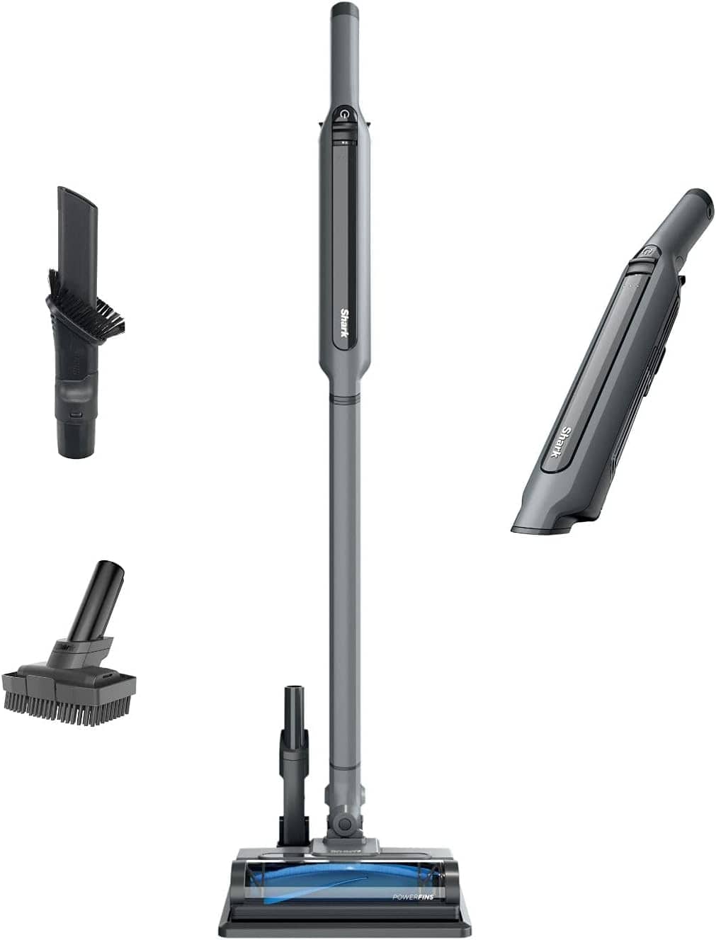 Shark WANDVAC Pet Ultra-Lightweight Cordless Stick Vacuum with PowerFins Brushroll & Charging Dock, Steel Grey - Open Box