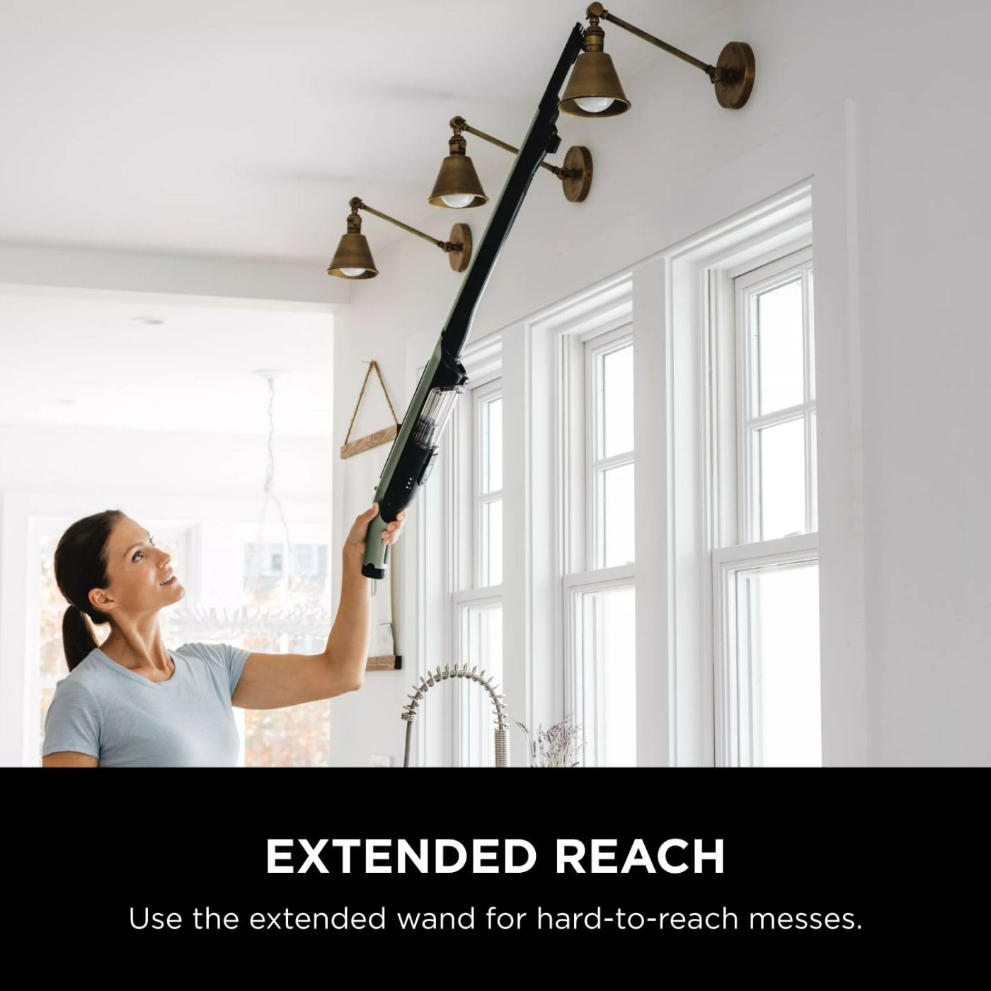 Shark WANDVAC Pet Ultra-Lightweight Cordless Stick Vacuum with PowerFins Brushroll & Charging Dock, Steel Grey - Open Box