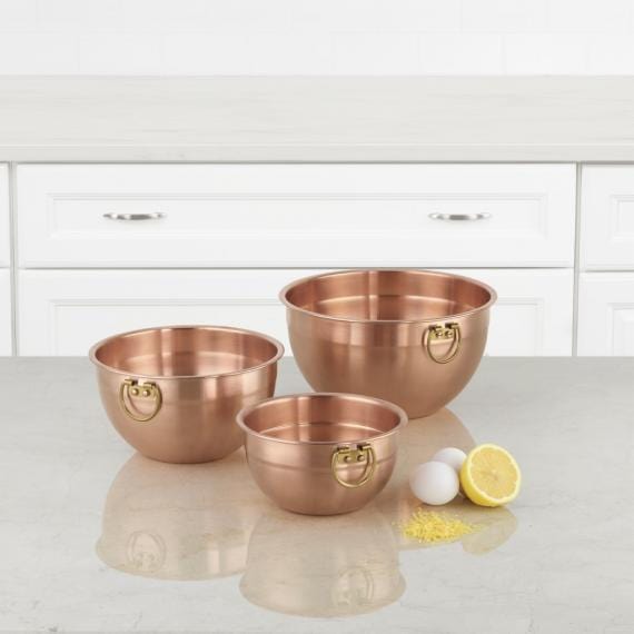 Cuisinart 3 Piece Copper Mixing Bowl Set, Copper