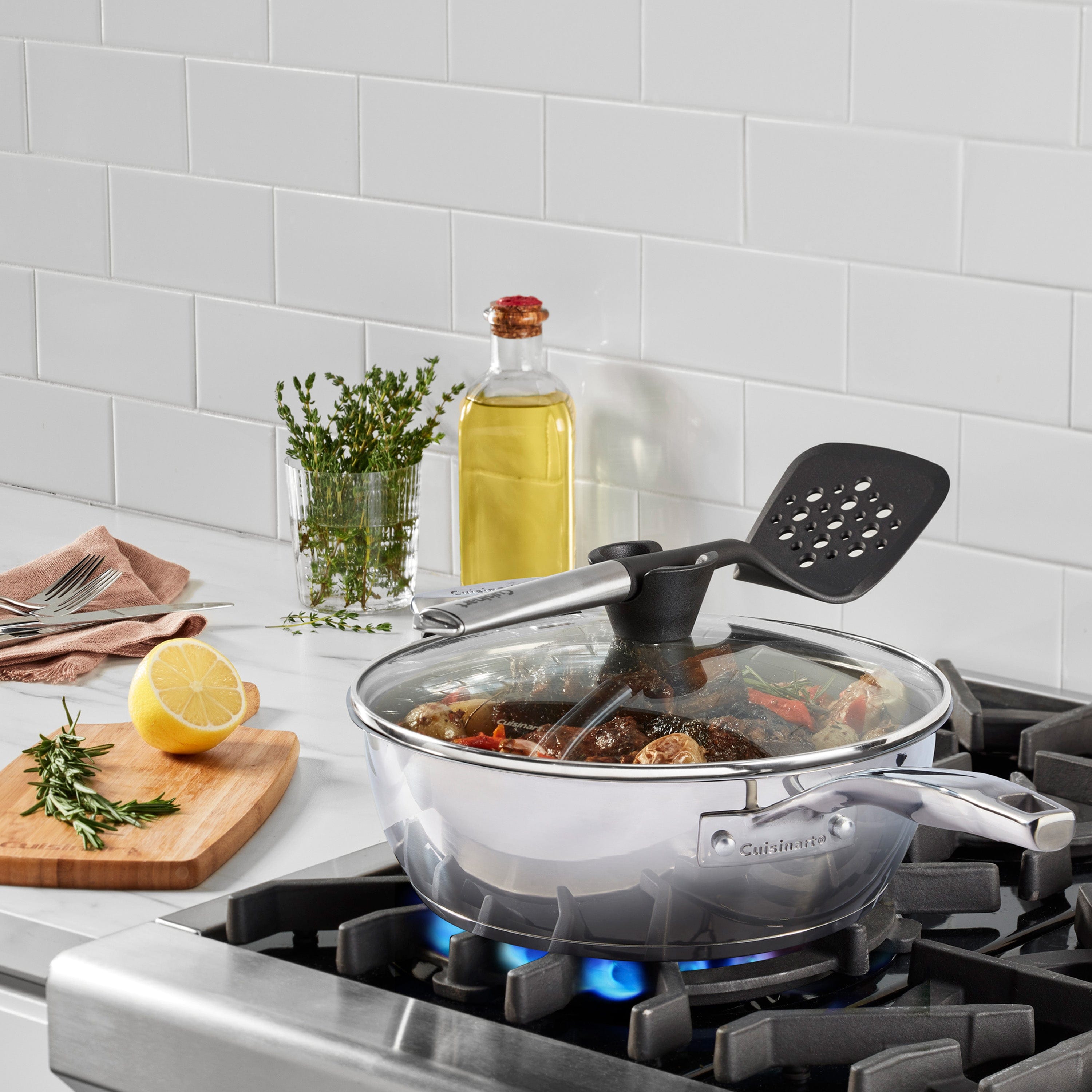 Cuisinart Preferred Pan 4-Pc Set Stainless Steel, Silver