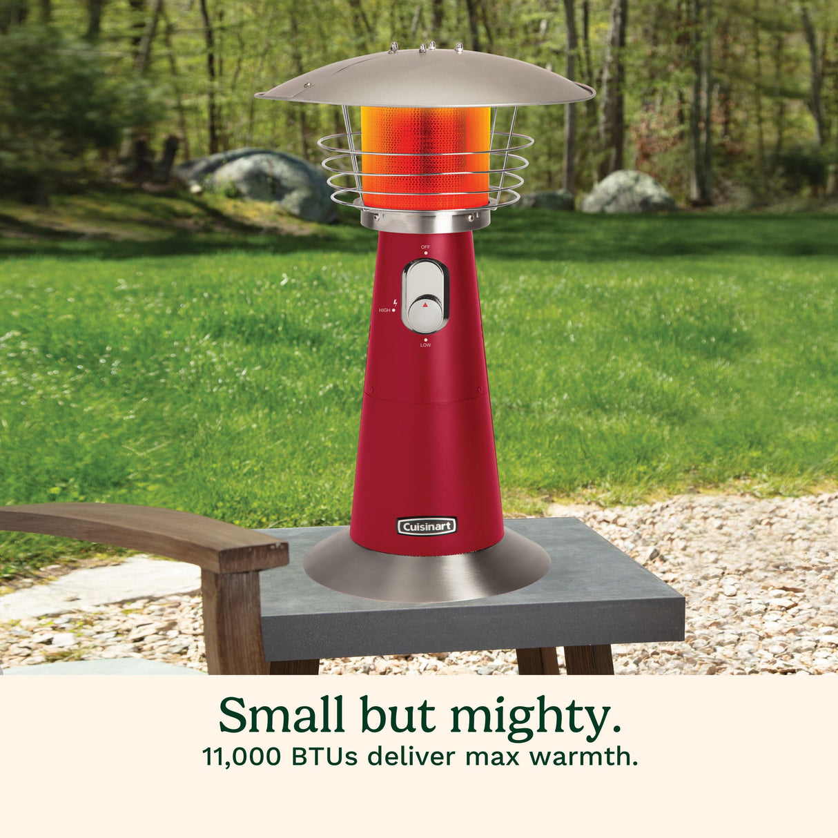 Cuisinart Portable Tabletop Patio Heater, Red