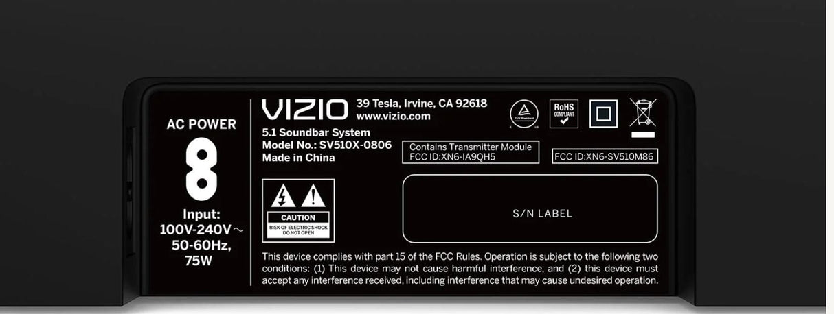 Vizio 5.1 Channel Dolby Atmos 33" Soundbar System - Certified Refurbished