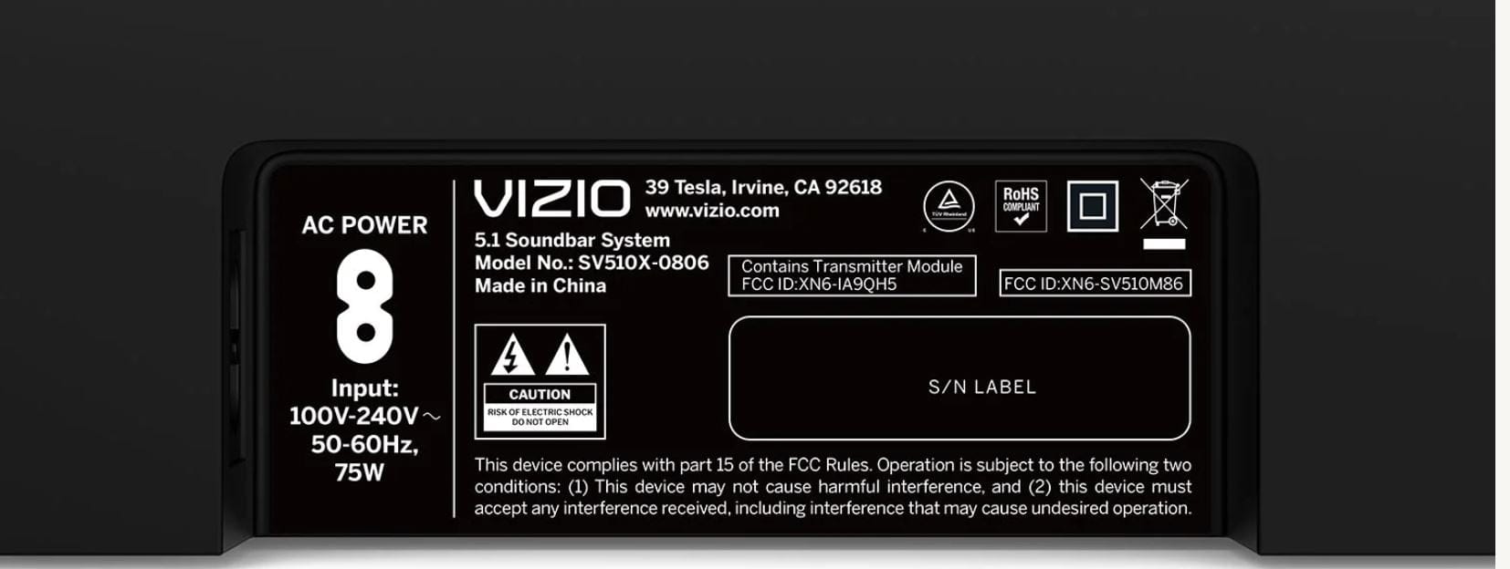 Vizio 5.1 Channel Dolby Atmos 33" Soundbar System - Certified Refurbished