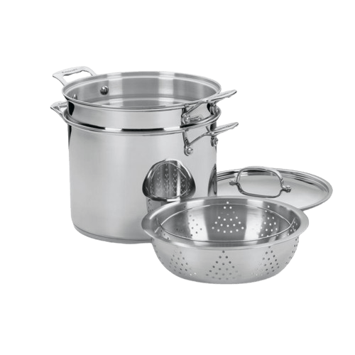 Cuisinart Chef's Classic™ Stainless 12 Quart Pasta/Steamer 4 Piece Set, Silver