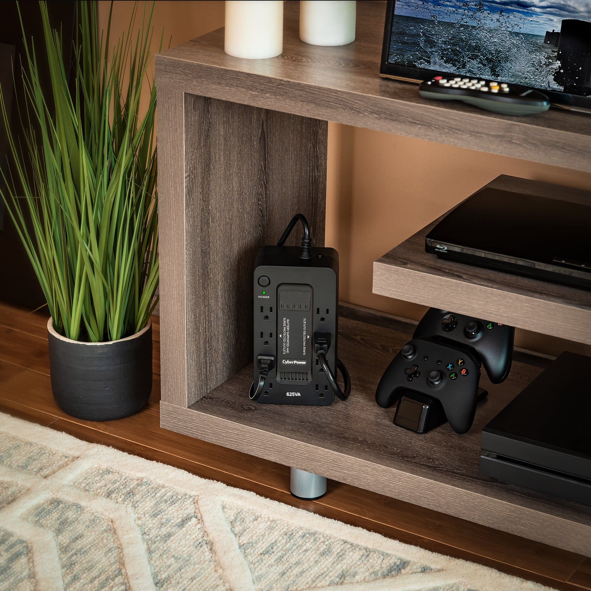 CyberPower XC625 625VA/375W 8-Outlet UPS, New Battery - Certified Refurbished