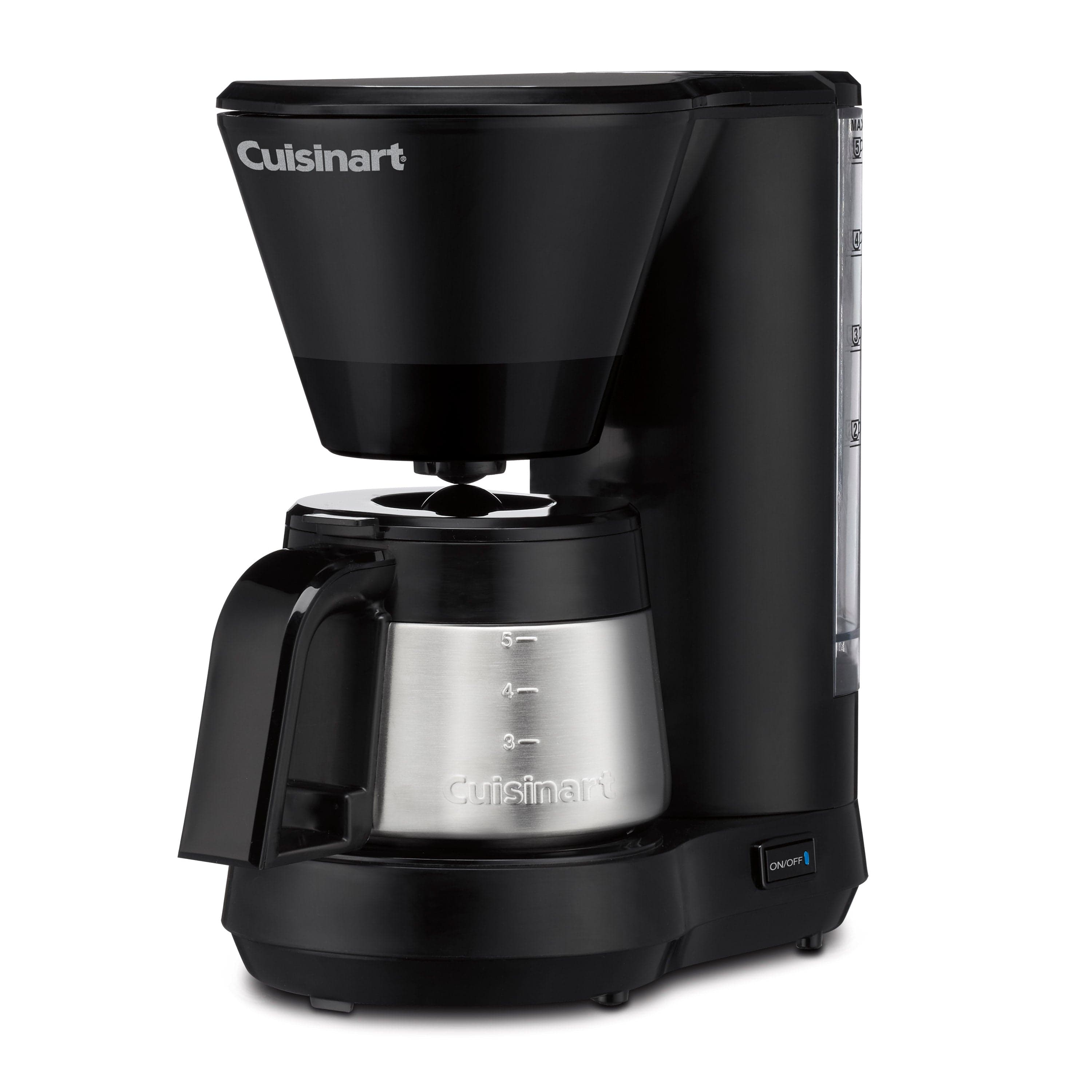 Cuisinart 5-Cup Coffee Maker with Stainless Steel Carafe, Black