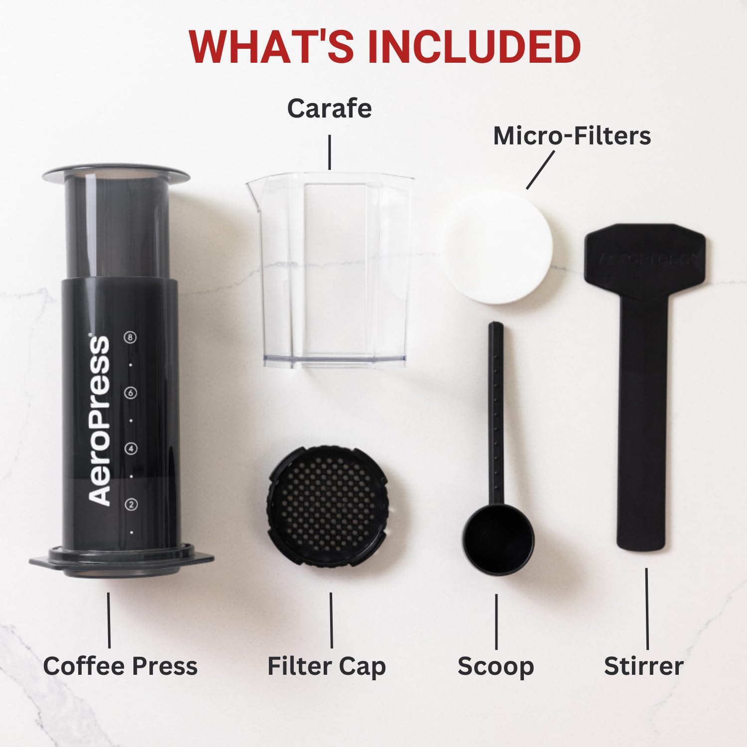 AeroPress XL Coffee Press 3-in-1 Brew Method Combines French Press, Pourover & Espresso Coffee Maker, Black