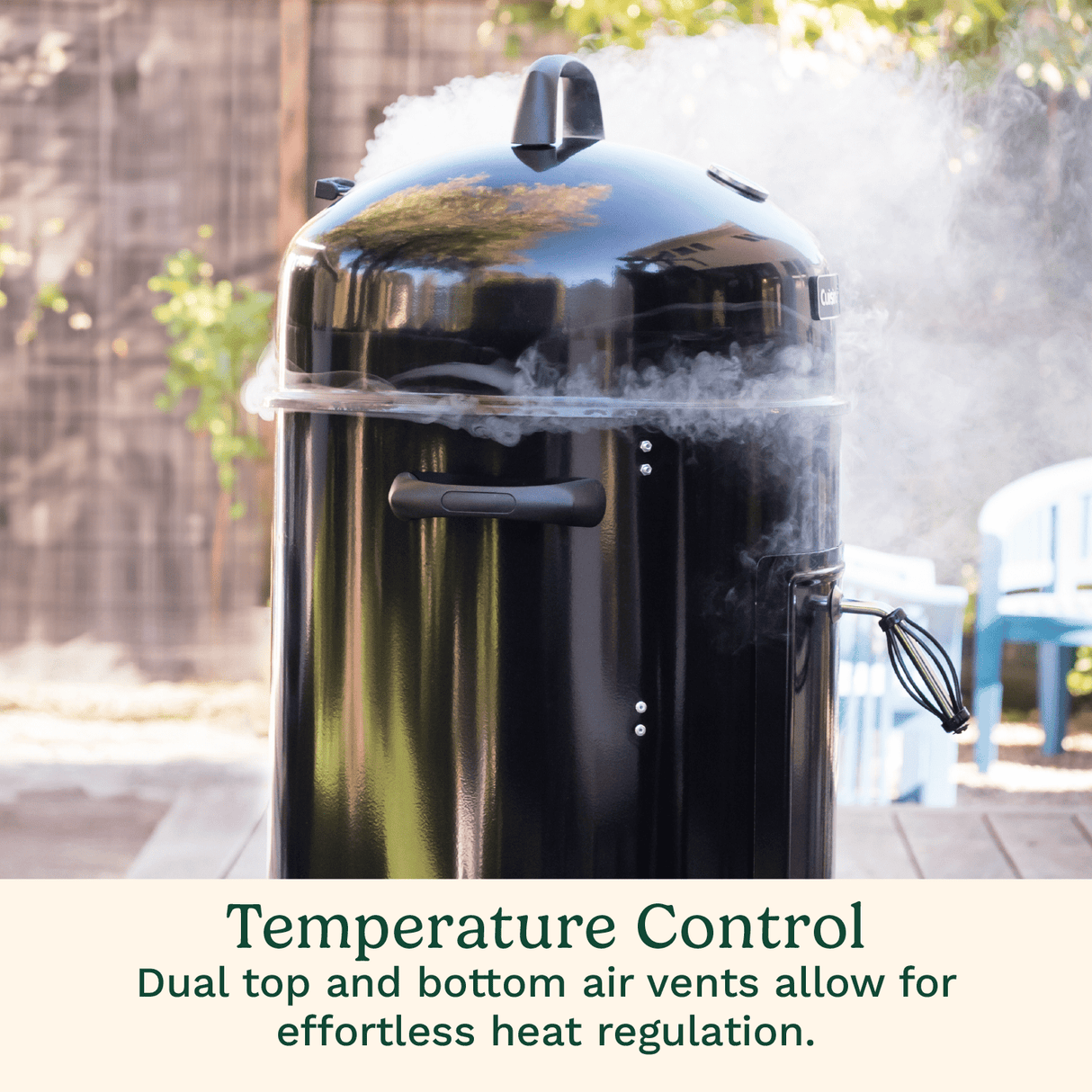 Cuisinart 18" Vertical Charcoal Smoker, Black