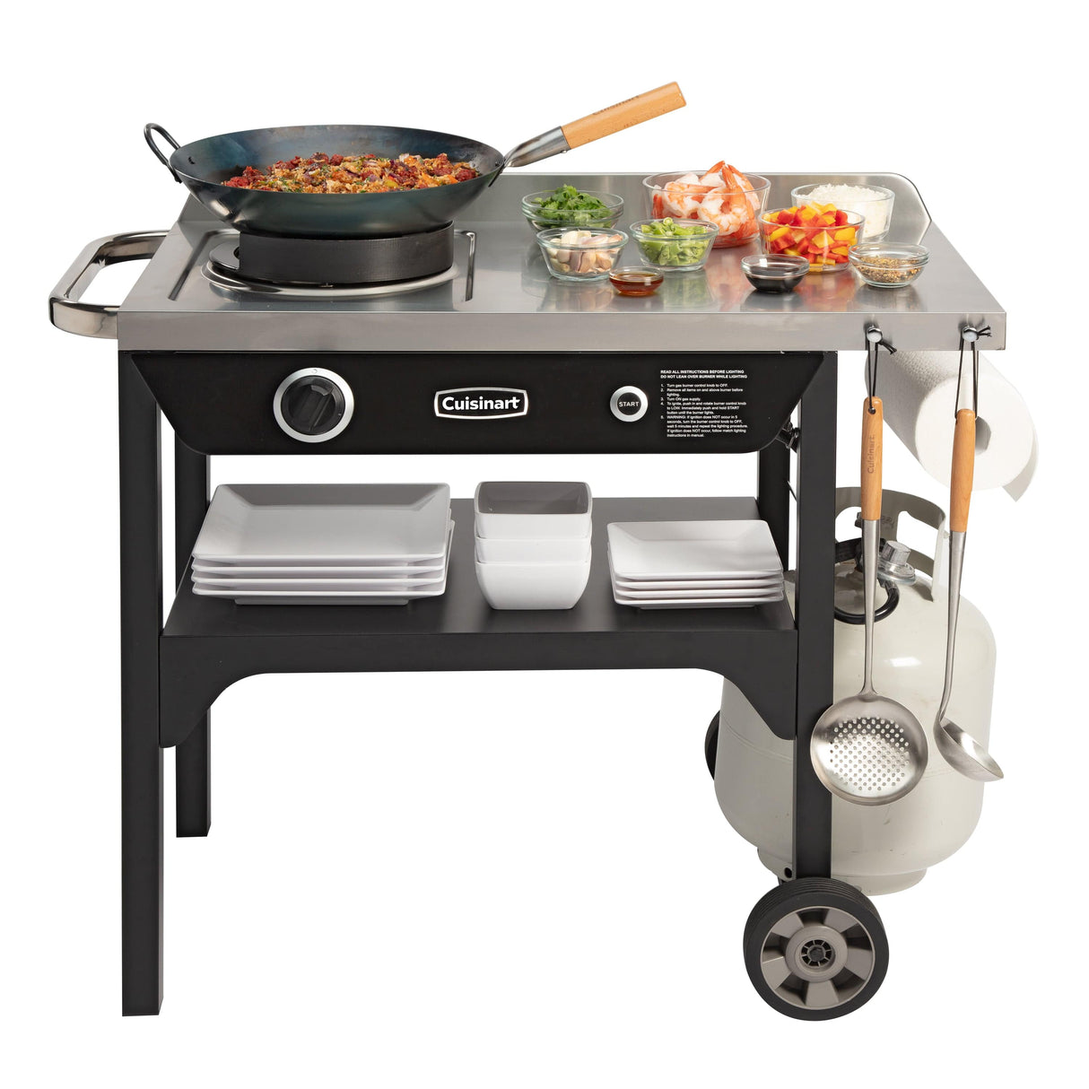 Cuisinart Outdoor Wok Station, Black Stainless