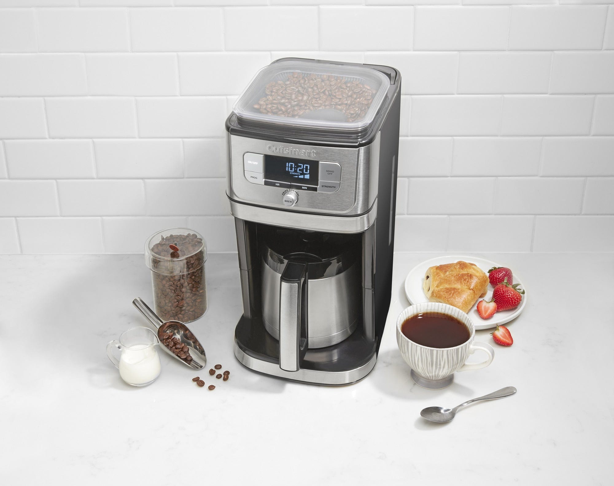 Cuisinart Burr Grind & Brew 10 Cup Coffee Maker, Silver
