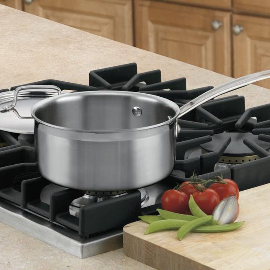 Cuisinart MultiClad Pro Triple Ply Stainless Cookware 2 Quart Saucepan, Silver