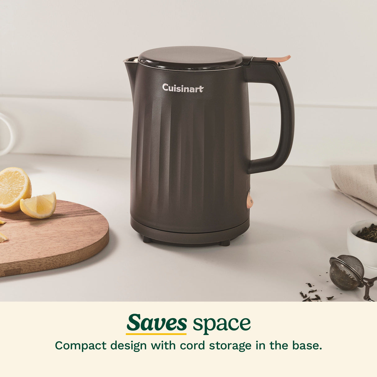 Cuisinart Soho™ 1-Liter Double-Wall Electric Kettle, Warm Black
