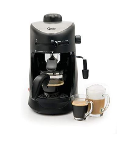Capresso 4CUPESPRESSO-RB 303.01 4-Cup Espresso and Cappuccino Machine Black - Certified Refurbished