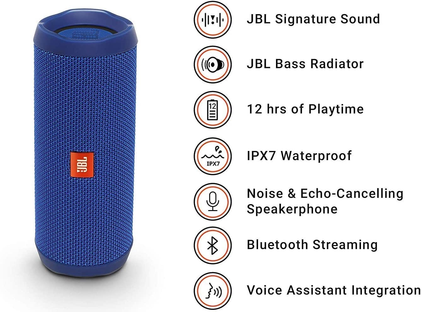 JBL Flip 4 Bluetooth Speaker Ocean Blue - Certified Refurbished