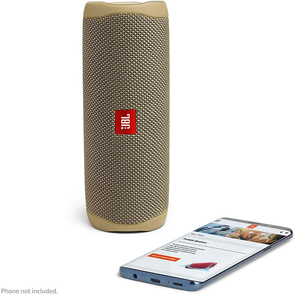 JBL Flip 5 Bluetooth Speaker Waterproof Desert Sand - Certified Refurbished