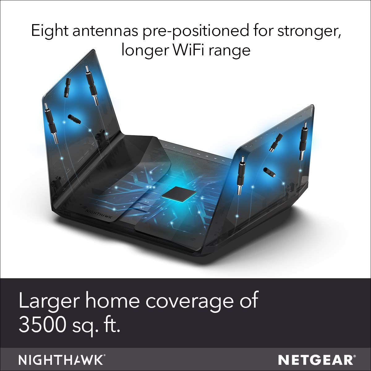 NETGEAR RAX120-100NAS Nighthawk AX12 12-Stream WiFi 6 Router – Certified Refurbished