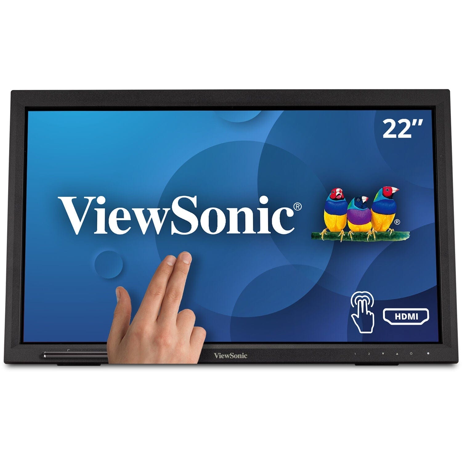 ViewSonic 22" 1080p 10-Point Multi IR Touch Screen with Eye Care HDMI, VGA, DVI and USB Hub - Certified Refurbished